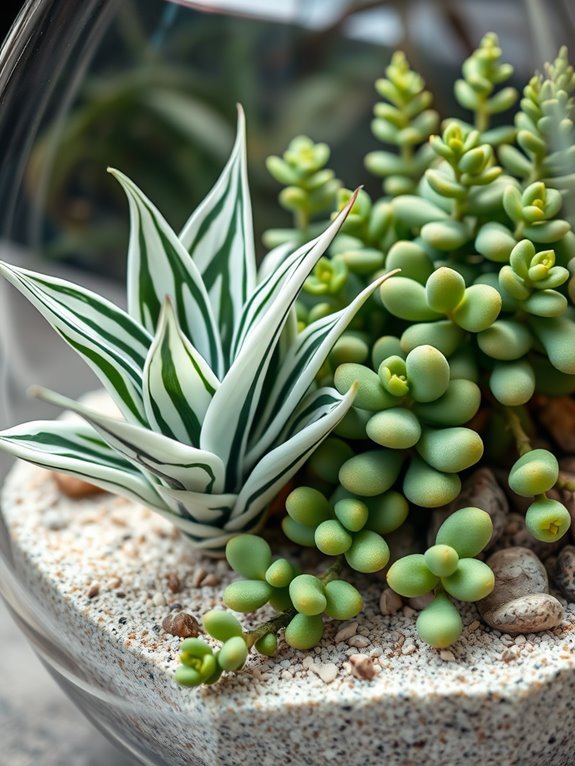 zebra plant and burro s tail